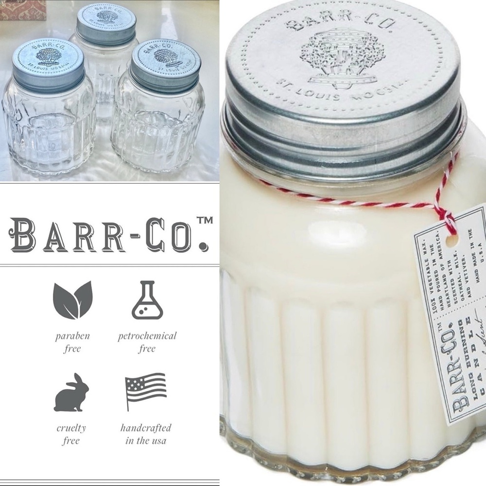 Barr-Co. Set of 3 Mason Jars w Lid